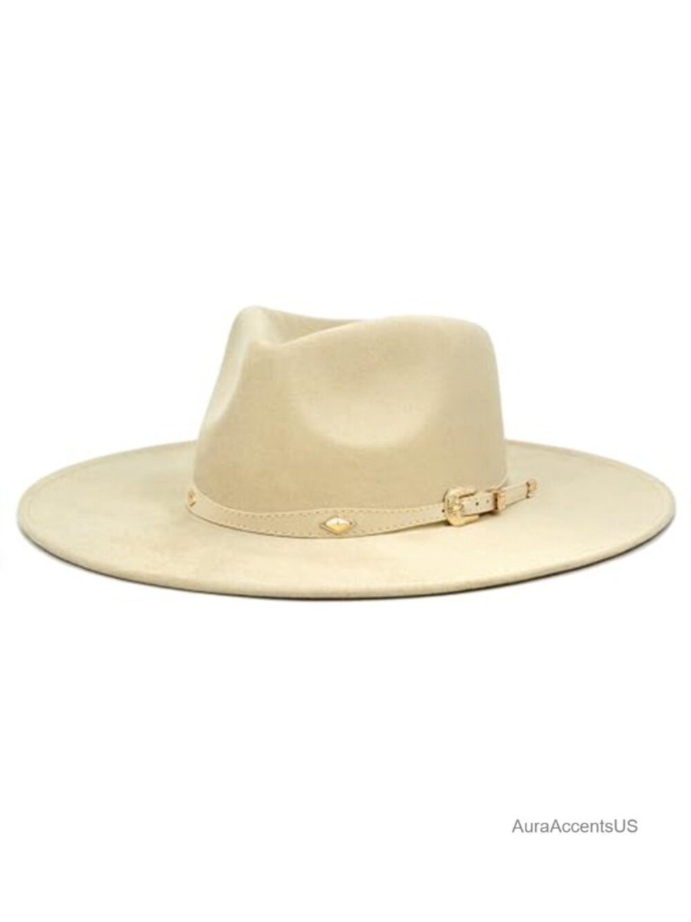 Wide Brim Felt Fedora Hat 4 Inch Flat Brim Western Rancher Unisex